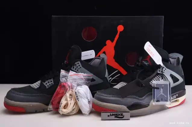 CV9388-001 x Jordan Bred Off White Air 4 Retro 0624